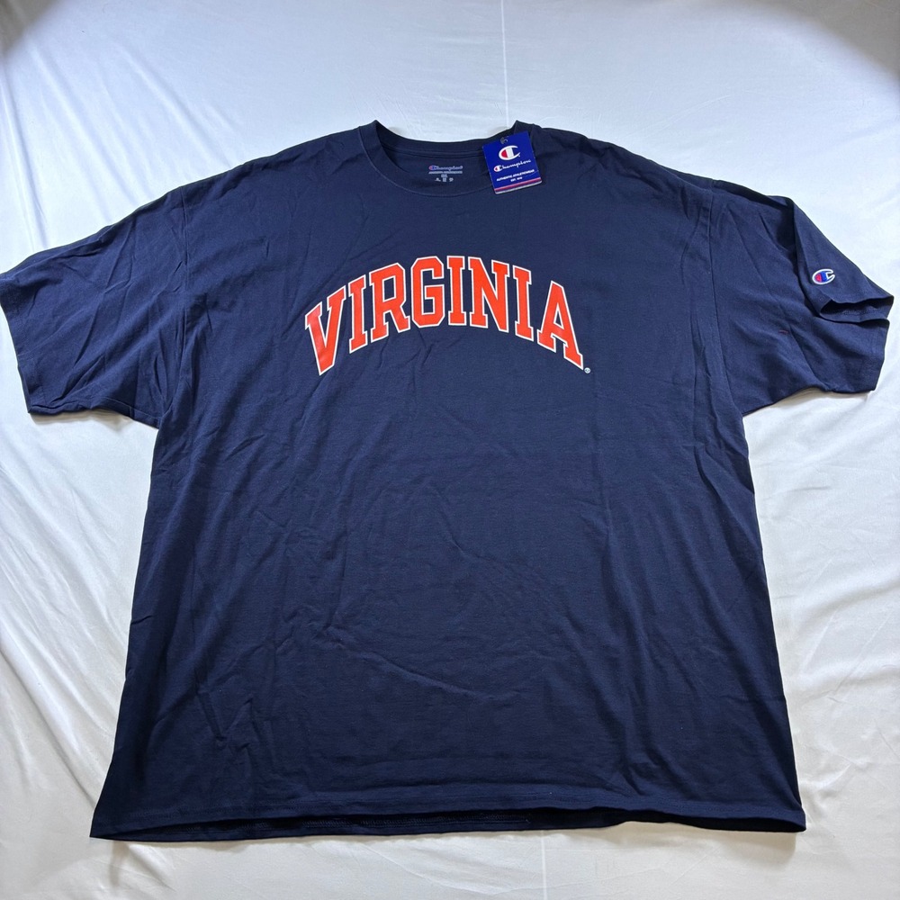 Champion Virginia Cavaliers T-Shirt Mens 3XL Navy Blue VTG Style NWT UVA Tee
